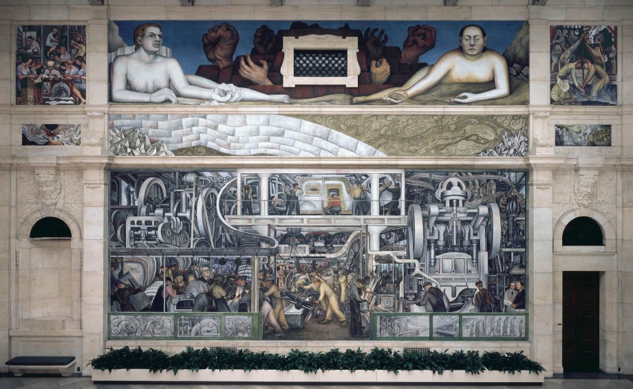 Diego Rivera, Detroit Industry, South Wall, 1932-1933, fresco, Detroit Institute of Arts