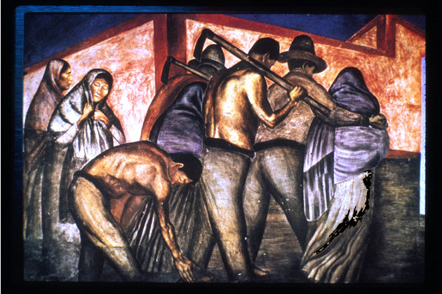 José Clemente Orozco, La Classe Obrera, 1926, fresco, Third Floor, National Preparatory School, Mexico City